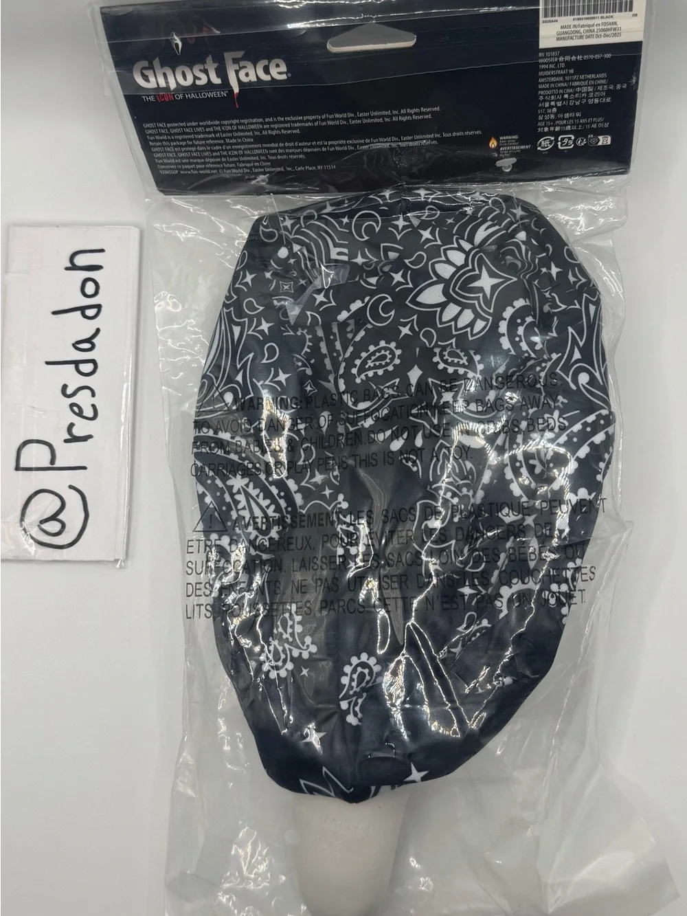 Supreme X Ghost Face mask